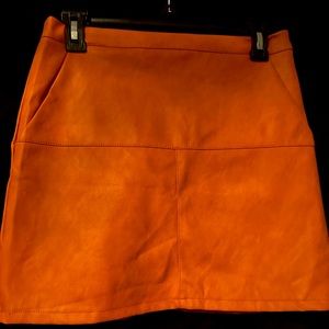 Shinestar pleather skirt
